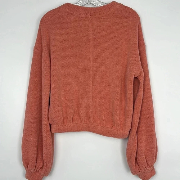 Free People Beach Terry Cloth Pullover Sweatshirt Cinched Waist Size XS - Picture 2 of 14